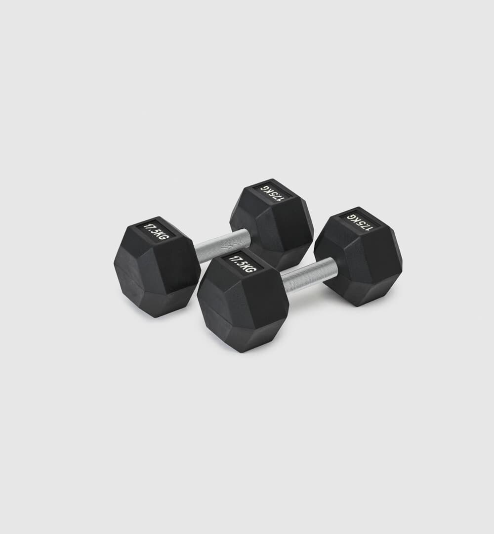 Premium Rubber Hex Dumbbells